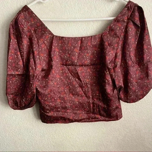 🆕Senlis Whispy Rose Michele Puff Sleeve Top S🆕 - Picture 7 of 15